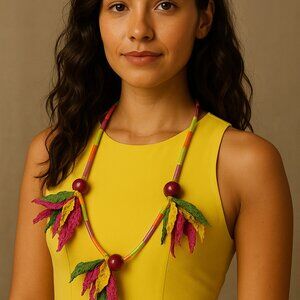 Aritsan Nita Angeletti OOAK Modernist DANCING FLOWERS NECKLACE